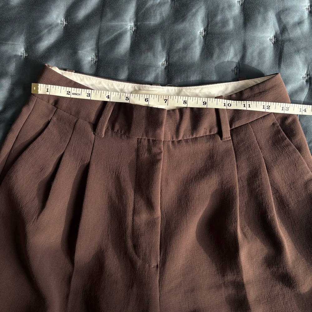 Aritzia Wilfred | Women’s The Effortless Pant Tailored Trousers Crepette 2 Brown - Picture 6 of 7